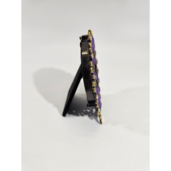 LOT 3 Two's Company Romantic Bohemian 3" Picture Frames Rhinestone Glass Decor - Picture 7 of 12